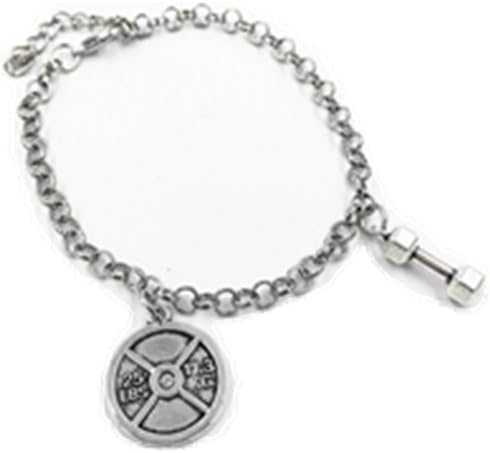 25 LBS weight Dumbbells bangle, 25lbs Dumbbells charm bracelet, 25 lbs plate, 25 lbs barbell plate, weight plate, fitness, weightlifting