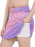 Haloumoning Girls Athletic Skorts Kids Tennis Skirt with Shorts Golf Running Workout Skort with Pockets...