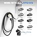 MECMO EV Charger Holder SAE J1772 Wall Mount Charging Cable Hanger Organizer, Nozzle Holster Dock Electric Vehicle EVSE PHEV Car Plug Space Saving Garage Wall Connector Cord Hook for Outdoor Indoor