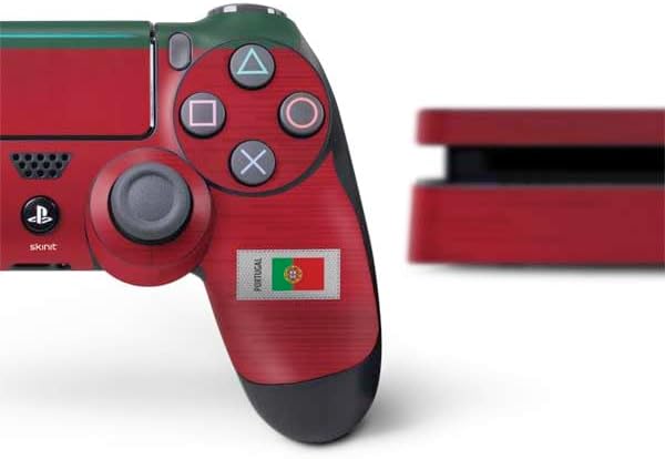 Skinit Decal Gaming Skin Compatible with PS4 Slim Bundle - Portugal Soccer Flag Design