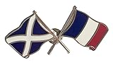 Breite 13 mm SCHOTTLAND ANDREASKREUZ & FRANKREICH FREUNDSCHAFT FLAGGEN STAAT EMAILLE REVERSNADEL ABZEICHEN