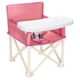SELECTSHOP Silla Para Bebe Portatil Plegable Silla para Comer Ajustable Con Bandeja Desmontable Asiento Elevado Para Uso...