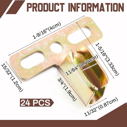 Image of Hicarer 24 Pcs Steel Shutter Clips for Vinyl Shutters, Hidden Installation Window Fasteners, Exterior Shutter Hardware Accessories