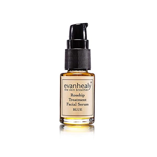 evanhealy Rosehip Calming Serum | Blue Skin Care Line with Organic Whole Essential Oils | Nurturing, Soothing Facial Oil Serum | Organic Facial Oil For Sensitive, Reactive Skin