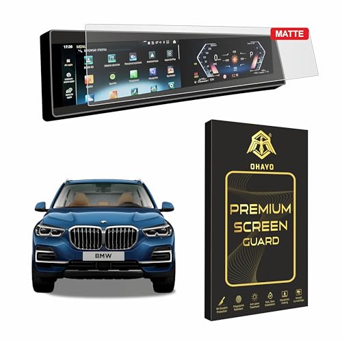 Image of OHAYO Matte Full Screen Protector for BMW 3 Series 330Li & M340i Infotainment Display | 9H Hardness, Military Strength, Scratch Resistant, Anti-Glare, Bubble-Free, HD Clear, Not Tempered Glass Screen Guard