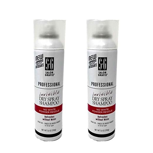 Set of 2 Salon Grafix Invisible Dry Spray Shampoo - 5.6 oz can 034044120998