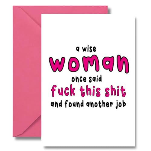Funny New Job Card For Woman Leaving Work Colleague Humour N25