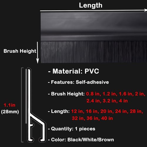 Rack de servidores a prueba de polvo con este sello de cepillo de goma de 71 cm 3