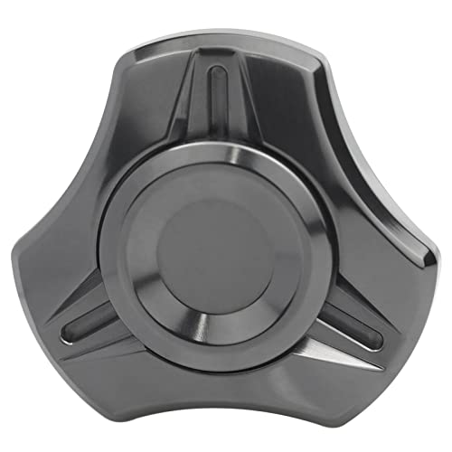FREELOVE Premium Metal Fidget Spinner for Adults, Stainless Steel Heavy Silent Spinner with Precision Bearing, Small Office Desk Toy & EDC for Stress Relief Focus ADHD, Mini Zirconium Alloy Black