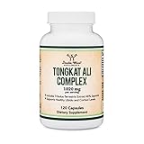Tongkat Ali Extract 200 to 1 (Longjack) Eurycoma Longifolia, 1000mg per Serving, 120 Capsules - Endurance and Energy Herbal - Libido Booster, with 20mg Tribulus Terrestris by Double Wood