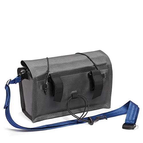 Chrome Industries Urban Ex Handlebar Bag 2.0 - Pannier Bicycle Waterproof Rolltop Bag, 3 Liter Rolled- 5 Liter Unrolled, Fog #TOP2