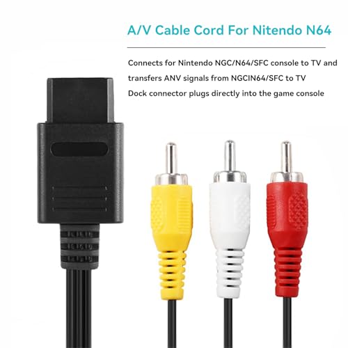 Transformador de Energía N64, Adaptador de CA Fuente de Alimentación Adaptador Convertidor de Video y Audio para Cable de Video AV 100‑240V(EU) - imagen 5