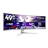 Philips Evnia 49M2C8900 - Moniteur de Jeu incurvé OLED DQHD 49 Pouces, 240 Hertz, 0,03 ms GtG, HDR400, Ambiglow (5120x1440, HDMI 2.1, DisplayPort 1.4, USB-C, Hub USB) Blanc