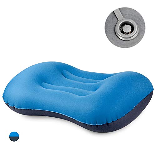Preisvergleich Produktbild LIUSIYU Camping Kissen, Aufblasbares Kissen Reisekissen, Komprimierbar, Ultraleicht, Komfortabel, Ergonomisches Kissen - Ideales Reisen Backpacking Wandern Camping Angeln Strand,darkblue