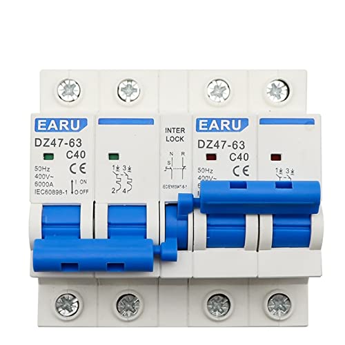 MTS AC disjoncteur transfert manuel interrupteur rail DIN pour securiser votre maison en coupure