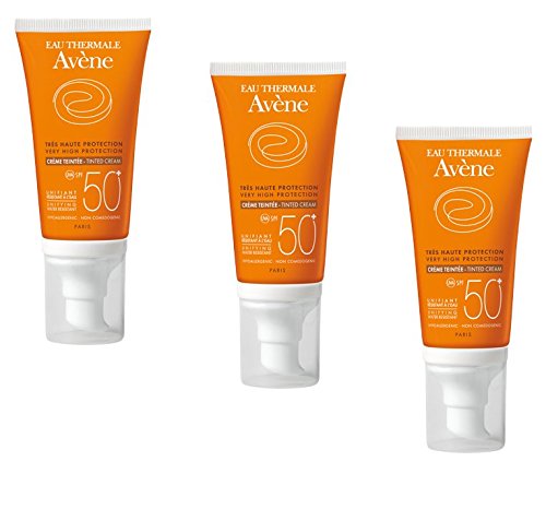 3 Avene Solar Crema coloreada cara SPF 50 + 50 ml Protección Muy Alta UVB y UVA