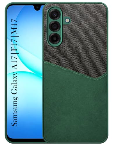 Image of Jkobi Back Cover Case for Samsung Galaxy A17 | Samsung F17 | Samsung M17 5G (Dual PU Leather Stitch | Professional Minimalist | Soft and Flexible)