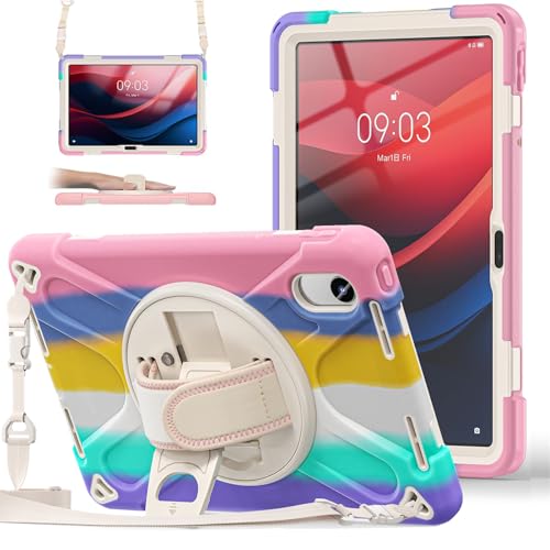 Doo Lenovo Tab B11 10.95�C���` �P�[�X ZADA0284JP/ZADB0291JP�p �V�����_�[�P�[�X �ϏՌ� �ČRMIL���i | 360�x��]�X�^���h ���߉\�n���h�X�g���b�v�ƌ��|���[�t�� ���h�~ �J�����ی� �i�J���t��+�s���N