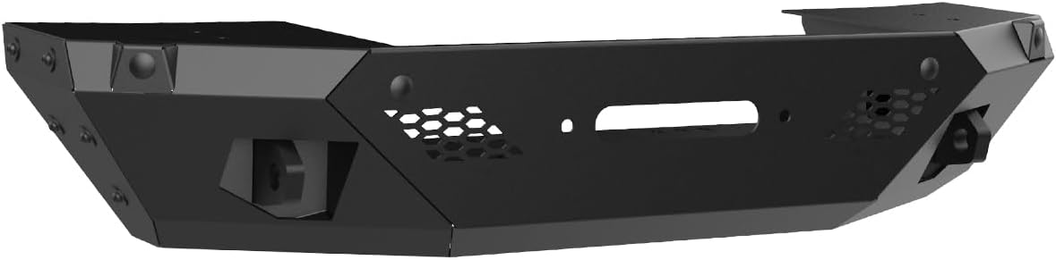 ROXX Front Bumper for FORD BRONCO 2021-2026 Not for Bronco Sport, Heavy Duty Off-road Front Bumper with Winch Plate Mounting, Textured Black Powder Finish
