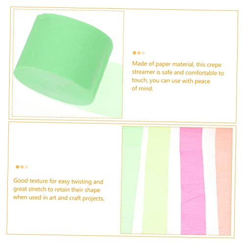 Amosfun 16 Rolos De Decoração De Crepe No Dia Das Bruxas Néon Verde Escuro Reativo Flâmulas De Festa