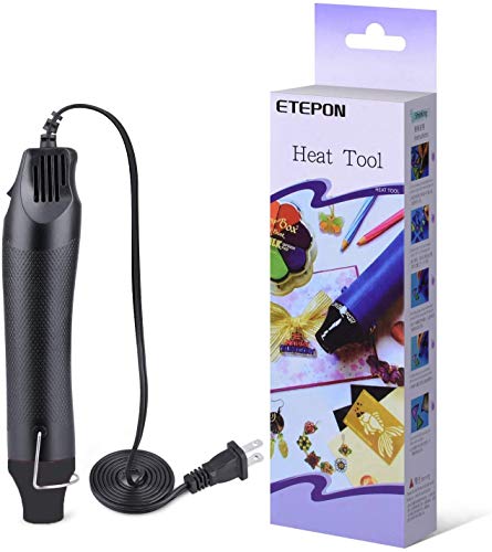 Lfsum Mini Hot Air Gun, Portable Mini Heat Gun For Diy Embossing Shrink Wrapping Drying Paint, 300W Multi Function Electrical Heat Tool (Black) #TOP6