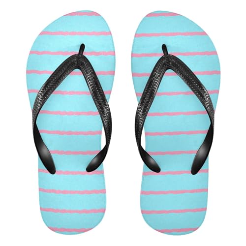 STAYTOP Colorful Stripes Flip Flops Sandals of Men's & Women's,Sandals Beach Slippers Shower Slides