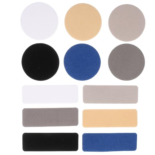 GARVALON 36 Parches Autoadhesivos para Reparar Zapatos Deportivos Parches para Reparar Agujeros en Zapatillas Refuerzos Antidesgaste en Talón Oscuro Kit 36 Piezas para Uso