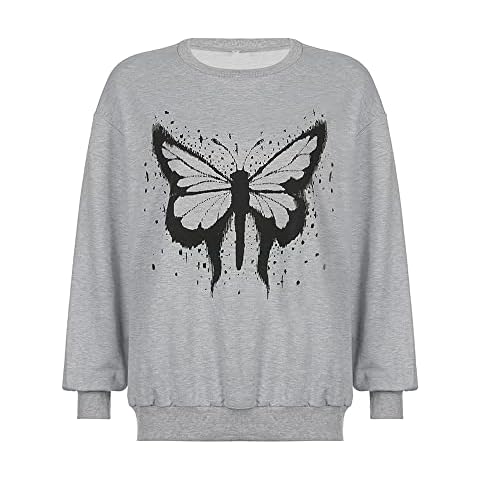 DRHYO Sudadera de Manga Larga con Diseño de Mariposa Cover