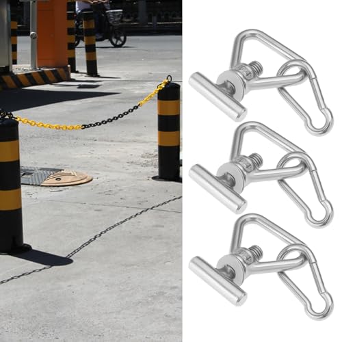 OTOTEC 4pcs M10 Edelstahl T-Schlitz Bolt Eye Nut Load Zurrösen mit Karabiner Ladungssicherung Kompatibel mit VW T5 T6