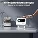 VOPLLS Mini Beamer, 23000L E-Fokus Trapezkorrektur Klein Projektor 4K Unterstützt, Portable Projectok WiFi6 Bluetooth 5.2 Full HD 1080P, Tragbarer Video Projector für Handy/TV Stick/Laptop/HDMI