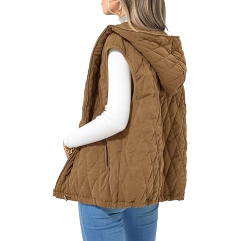 PRETTYGARDEN Women's Fall Hooded Vest Cover