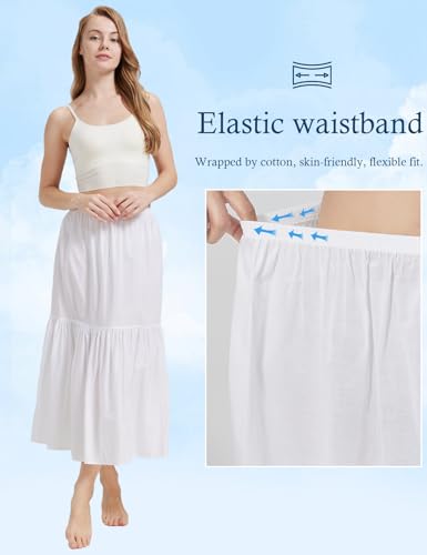 BEAUTELICATE Half Slip Skirt Extender 100% Cotton Vintage Underskirt4