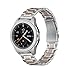 Produktbild GEARYOU Kompatibel mit Samsung Galaxy Watch 42 mm Armband / Samsung Watch Active / Active 2 / Samsung Watch 3,20 mm Edelstahl Metall Ersatz Armband (20mm, Silber/RoseGold)