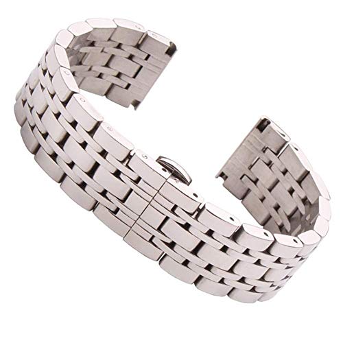Bracelet de montre en métal de remplacement poli avec maillons réglables