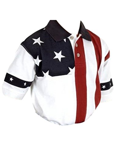 ROPER Boys American Flag S/S Shirt L Red