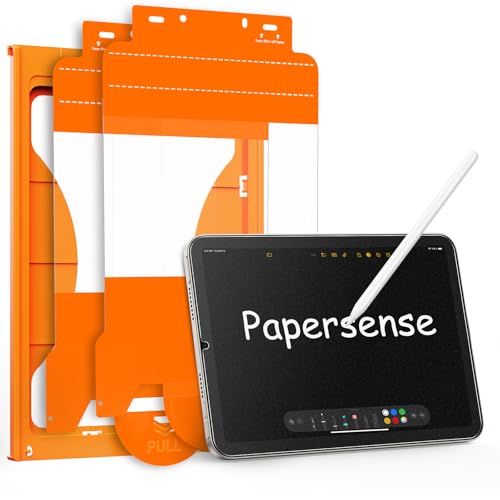OMOTON PAPERSENSE Matte Screen Protector for iPad Mini 7th A17 Pro/6th (2024/2021 8.3-inch) Matte Tempered Glass with Dust-Free Installation Tray Anti-Glare Apple Pencil Support Paper-feel 2 Pack