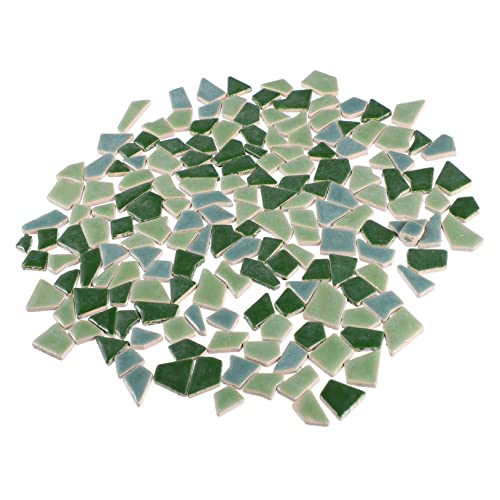 Hohopeti Carreaux De Mosaïque En Céramique 200G Pour Bricolage Assortiment De Tons Verts Décoration Murale Cuisine Et Faïence Salle De Bain Avec Surface...