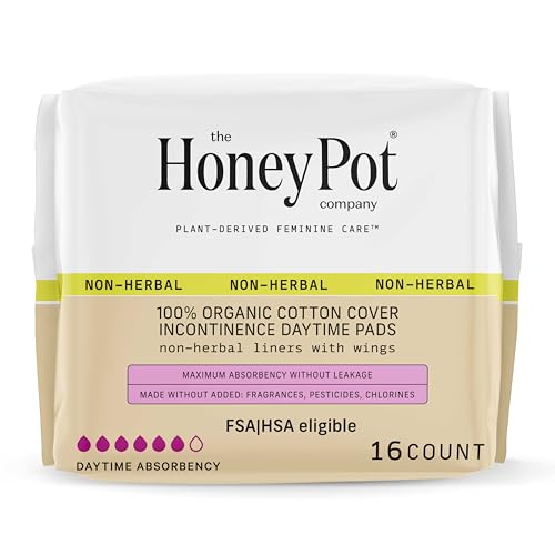 Image of The Honey Pot Company - Cotton Comfort - Daytime Incontinence Pads w /Wings