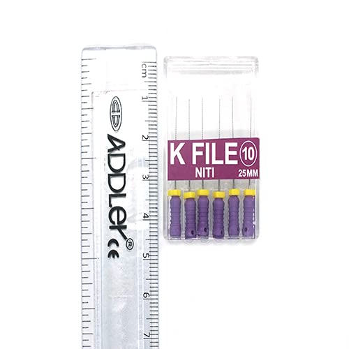 ADDLER Strength Dental NITI K File 25mm Root Canal Files Size 10 (Pack of 6) (B0993N1ND4) Amazon Price History, Amazon Price Tracker