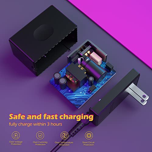Vgame Switch Charger For Nintendo Switch/Switch Oled/Switch Lite - Fully Charged Ac Power Supply Within 2.5H With 5Ft Usb C Cable, Compatible Android Phone And Switch Dock (Black) #TOP5
