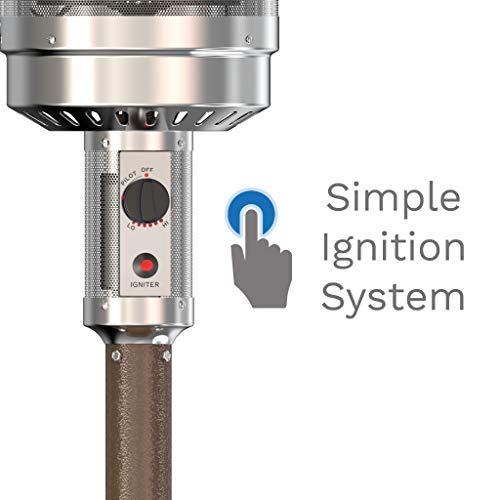 hOmeLabs Gas Patio Heater 87 Inches Tall Premium Standing Outdoor