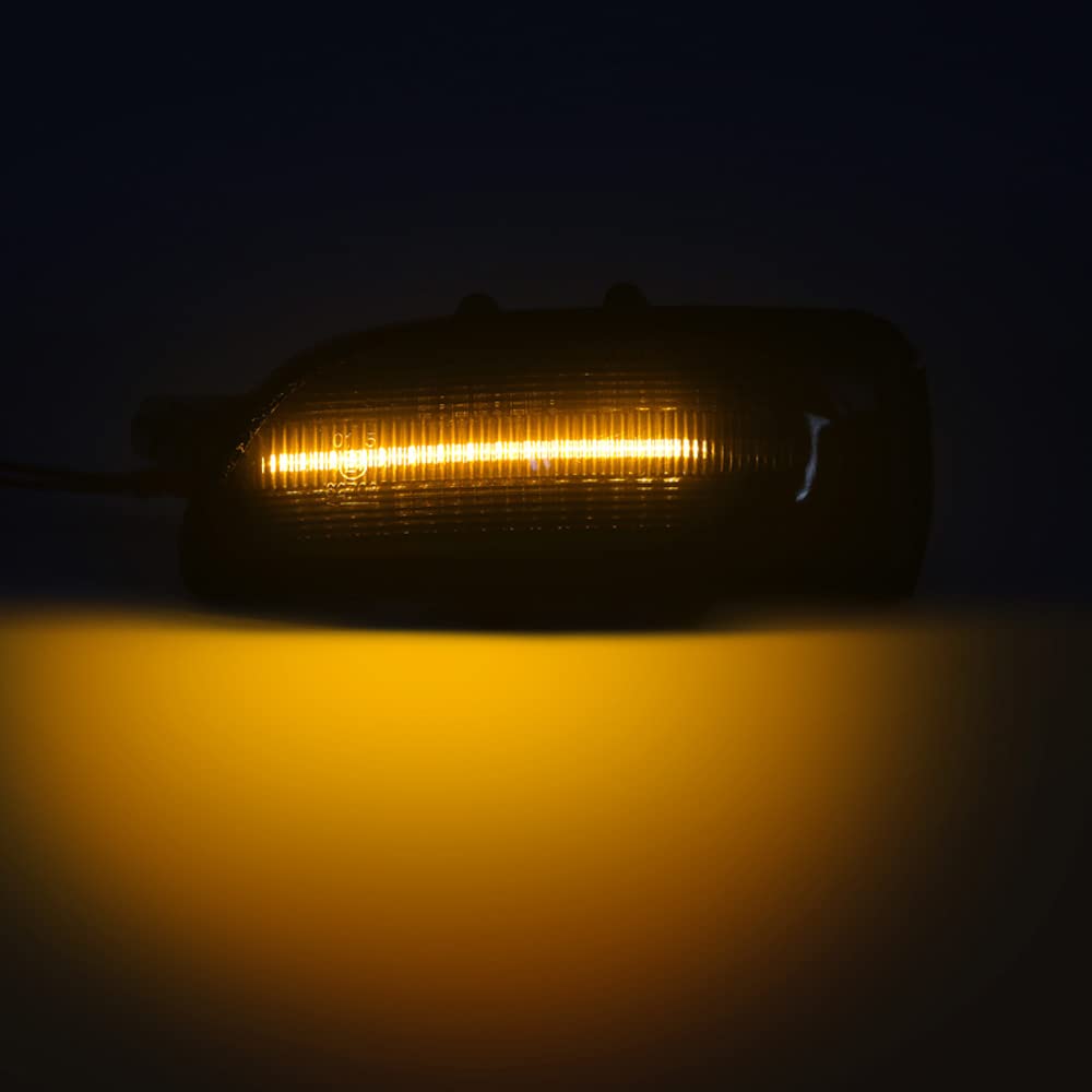 Indicatori di direzione laterali per specchietti retrovisori - compatibile con vari modelli Volvo - Grigio - incl. luci dinamiche