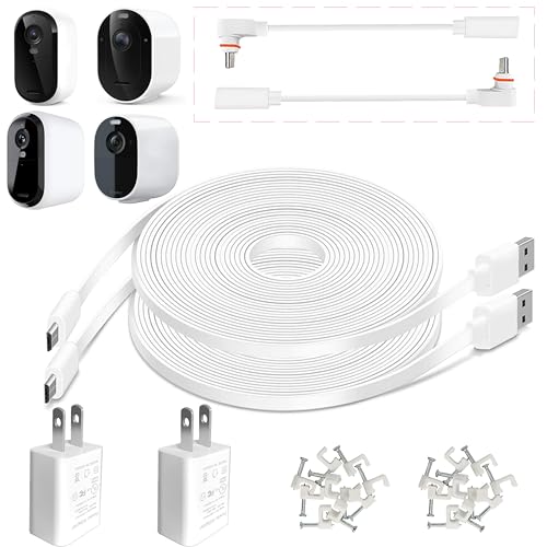 Cable de carga exterior de 26 pies para Arlo Essential y Pro, energía continua en tu jardín