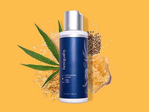 Hempathy Exfoliating Scrub - 4 Oz Hemp Scrub With Amber And Honey For Face, Neck, Décolleté, And Body - Natural, Cruelty-Free, Non-Gmo, Paraben-Free, 100% Organic Hemp Scrub Made In The Usa #TOP4
