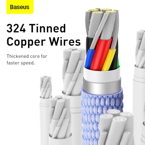Image of Baseus Crystal Shine 100 W 120 cm PD Type-C Charging Cable Purple