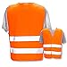 Produktbild Warnweste Bedruckt mit Ihrem Name Text Bild Logo * echte Reflex-Leuchtstreifen * personalisiertes Design selbst gestalten, Farbe + Größe:Orange (3XL/4XL), Warnweste Druckposition:Ohne Druck