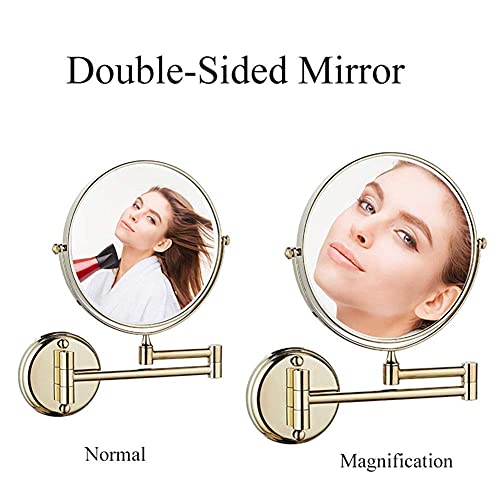 Miroir de maquillage mural 5X grossissant JCAKES miroir pivotant extensible - 3
