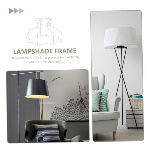 Lámpara de mesa DIY con marco de pantalla E27 de estilo europeo 7