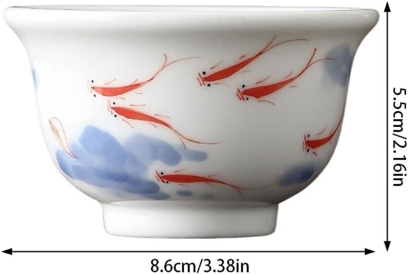 GSOUL Kungfu Tea cup Teahouse Tea Table Hand-painted Teacup Ceramic Host Cup Single Person Kung Fu Set Bowl Small Tea Cups
