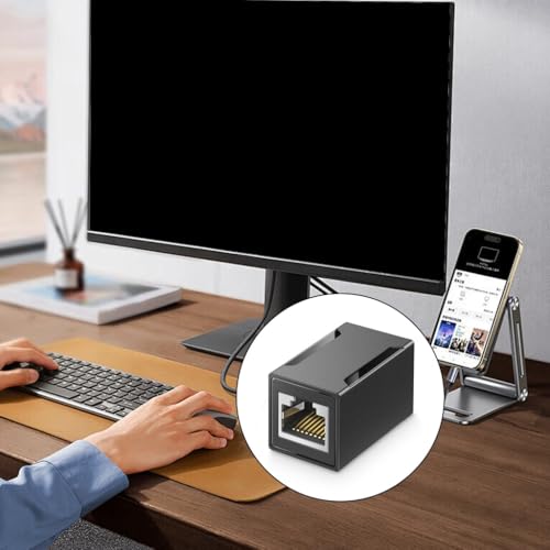 Image of Reliable RJ45 Inline Coupler Featuring AntiInterference Design Robusts Construction for Cat7 /Cat6 /Cat5e Ethernet Cable